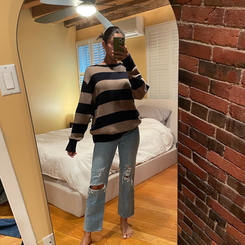 John Galt Brianna Striped Sweater brandy Melville